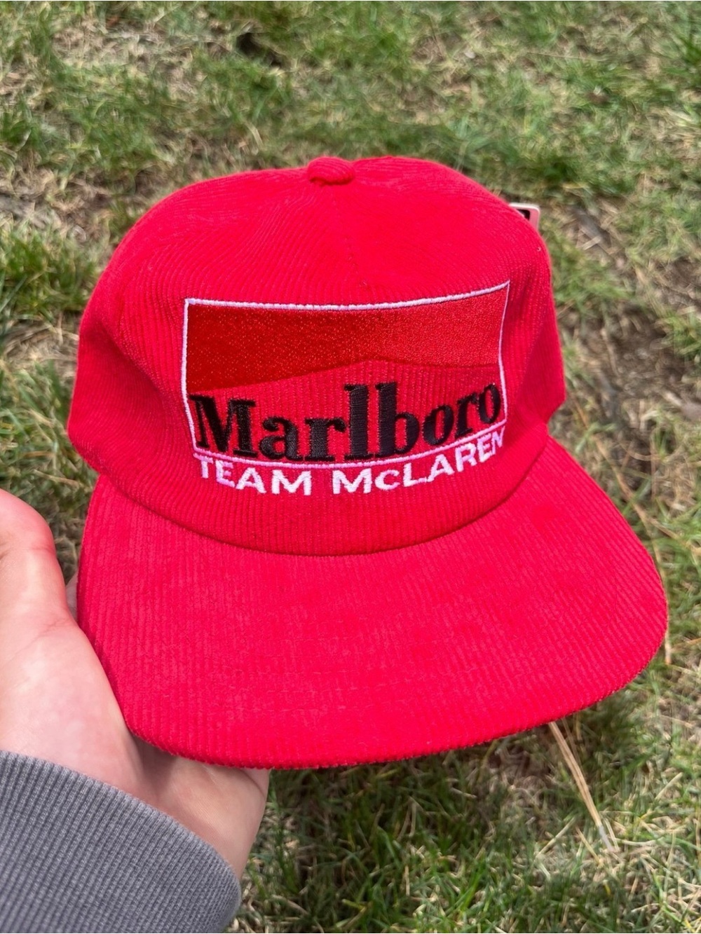 New Embroidered Marlboro McLaren  Corduroy SnapBack